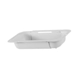 Maxbell Extendable Colander Strainer Sink Colander Strainer Basket for Fruits Dishes White L