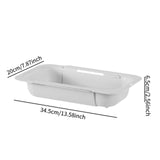 Maxbell Extendable Colander Strainer Sink Colander Strainer Basket for Fruits Dishes White L