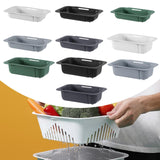Maxbell Extendable Colander Strainer Sink Colander Strainer Basket for Fruits Dishes White L