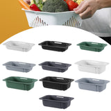 Maxbell Extendable Colander Strainer Sink Colander Strainer Basket for Fruits Dishes White L