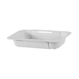 Maxbell Extendable Colander Strainer Sink Colander Strainer Basket for Fruits Dishes White L