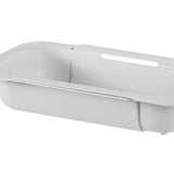 Maxbell Extendable Colander Strainer Sink Colander Strainer Basket for Fruits Dishes White L