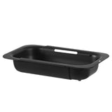 Maxbell Extendable Colander Strainer Sink Colander Strainer Basket for Fruits Dishes Black L