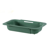 Maxbell Extendable Colander Strainer Sink Colander Strainer Basket for Fruits Dishes Green L