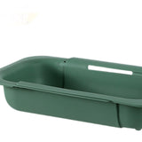 Maxbell Extendable Colander Strainer Sink Colander Strainer Basket for Fruits Dishes Green L