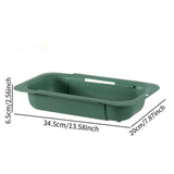 Maxbell Extendable Colander Strainer Sink Colander Strainer Basket for Fruits Dishes Green L