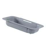 Maxbell Extendable Colander Strainer Sink Colander Strainer Basket for Fruits Dishes Light Gray L