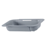 Maxbell Extendable Colander Strainer Sink Colander Strainer Basket for Fruits Dishes Light Gray L