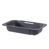 Maxbell Extendable Colander Strainer Sink Colander Strainer Basket for Fruits Dishes Dark Gray L