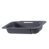 Maxbell Extendable Colander Strainer Sink Colander Strainer Basket for Fruits Dishes Dark Gray L