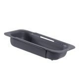 Maxbell Extendable Colander Strainer Sink Colander Strainer Basket for Fruits Dishes Dark Gray L