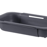 Maxbell Extendable Colander Strainer Sink Colander Strainer Basket for Fruits Dishes Dark Gray L