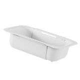 Maxbell Extendable Colander Strainer Sink Colander Strainer Basket for Fruits Dishes White XL