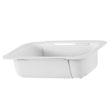 Maxbell Extendable Colander Strainer Sink Colander Strainer Basket for Fruits Dishes White XL