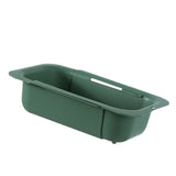 Maxbell Extendable Colander Strainer Sink Colander Strainer Basket for Fruits Dishes Green XL