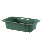 Maxbell Extendable Colander Strainer Sink Colander Strainer Basket for Fruits Dishes Green XL