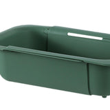 Maxbell Extendable Colander Strainer Sink Colander Strainer Basket for Fruits Dishes Green XL
