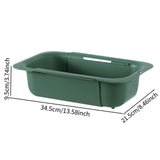 Maxbell Extendable Colander Strainer Sink Colander Strainer Basket for Fruits Dishes Green XL