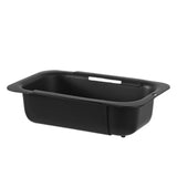 Maxbell Extendable Colander Strainer Sink Colander Strainer Basket for Fruits Dishes Black XL