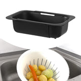 Maxbell Extendable Colander Strainer Sink Colander Strainer Basket for Fruits Dishes Black XL