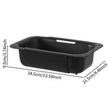 Maxbell Extendable Colander Strainer Sink Colander Strainer Basket for Fruits Dishes Black XL