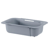 Maxbell Extendable Colander Strainer Sink Colander Strainer Basket for Fruits Dishes Light Gray XL