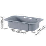 Maxbell Extendable Colander Strainer Sink Colander Strainer Basket for Fruits Dishes Light Gray XL