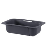 Maxbell Extendable Colander Strainer Sink Colander Strainer Basket for Fruits Dishes Dark Gray  XL