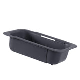 Maxbell Extendable Colander Strainer Sink Colander Strainer Basket for Fruits Dishes Dark Gray  XL