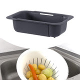Maxbell Extendable Colander Strainer Sink Colander Strainer Basket for Fruits Dishes Dark Gray  XL