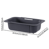 Maxbell Extendable Colander Strainer Sink Colander Strainer Basket for Fruits Dishes Dark Gray  XL