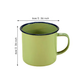 Maxbell 3x Enamel Coffee Cups Sturdy Portable Drinking Cups for Kitchen Home Desktop