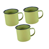 Maxbell 3x Enamel Coffee Cups Sturdy Portable Drinking Cups for Kitchen Home Desktop