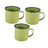Maxbell 3x Enamel Coffee Cups Sturdy Portable Drinking Cups for Kitchen Home Desktop