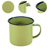 Maxbell 3x Enamel Coffee Cups Sturdy Portable Drinking Cups for Kitchen Home Desktop