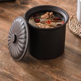 Maxbell Stew Cooker with Handle Stockpot Stovetop Pot for RV Travel Breakfast Fruits Silver