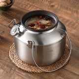 Maxbell Stew Cooker with Handle Stockpot Stovetop Pot for RV Travel Breakfast Fruits Silver