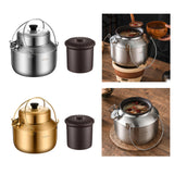 Maxbell Stew Cooker with Handle Stockpot Stovetop Pot for RV Travel Breakfast Fruits Silver