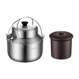 Maxbell Stew Cooker with Handle Stockpot Stovetop Pot for RV Travel Breakfast Fruits Silver