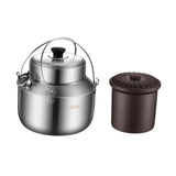 Maxbell Stew Cooker with Handle Stockpot Stovetop Pot for RV Travel Breakfast Fruits Silver