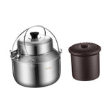 Maxbell Stew Cooker with Handle Stockpot Stovetop Pot for RV Travel Breakfast Fruits Silver