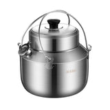 Maxbell Stew Cooker with Handle Stockpot Stovetop Pot for RV Travel Breakfast Fruits Silver