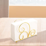 Maxbell Table Tissue Storage Holder Standing Napkin Dispenser for Cafe Party Kitchen Gold