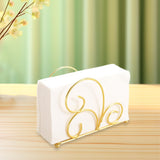 Maxbell Table Tissue Storage Holder Standing Napkin Dispenser for Cafe Party Kitchen Gold