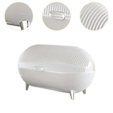 Maxbell Desktop Storage Box Clear Modern Jewelry Tray for Shelf Entrance Living Room white