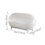 Maxbell Desktop Storage Box Clear Modern Jewelry Tray for Shelf Entrance Living Room white