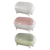 Maxbell Desktop Storage Box Clear Modern Jewelry Tray for Shelf Entrance Living Room white