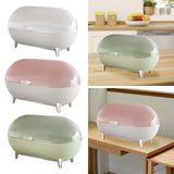 Maxbell Desktop Storage Box Clear Modern Jewelry Tray for Shelf Entrance Living Room white