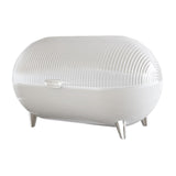 Maxbell Desktop Storage Box Clear Modern Jewelry Tray for Shelf Entrance Living Room white