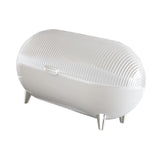 Maxbell Desktop Storage Box Clear Modern Jewelry Tray for Shelf Entrance Living Room white